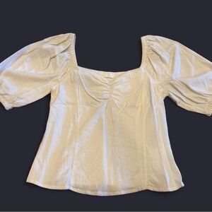 H&M Cream Puff Sleeve Blouse